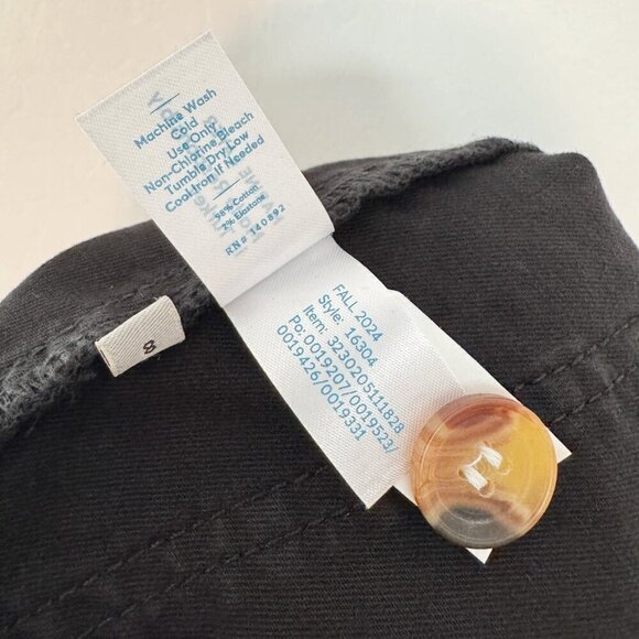 Marine Layer Bridget Flare Wide Leg Twill Pants Faded Black Stretch Plus Size 14 - Picture 9 of 12